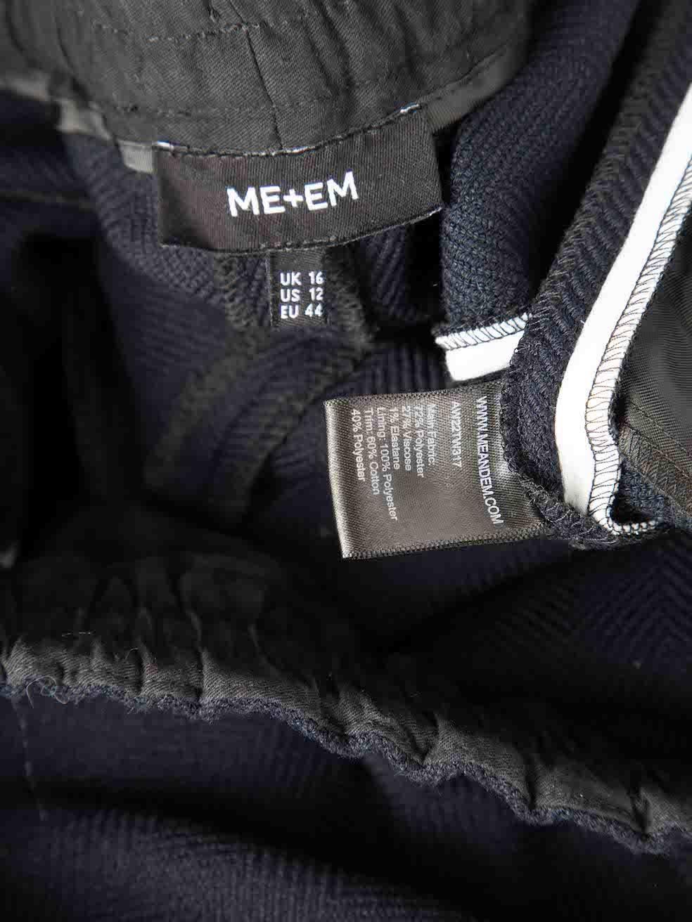 ME+EM Pantalone Navy con nastro laterale taglia XXL in vendita 1