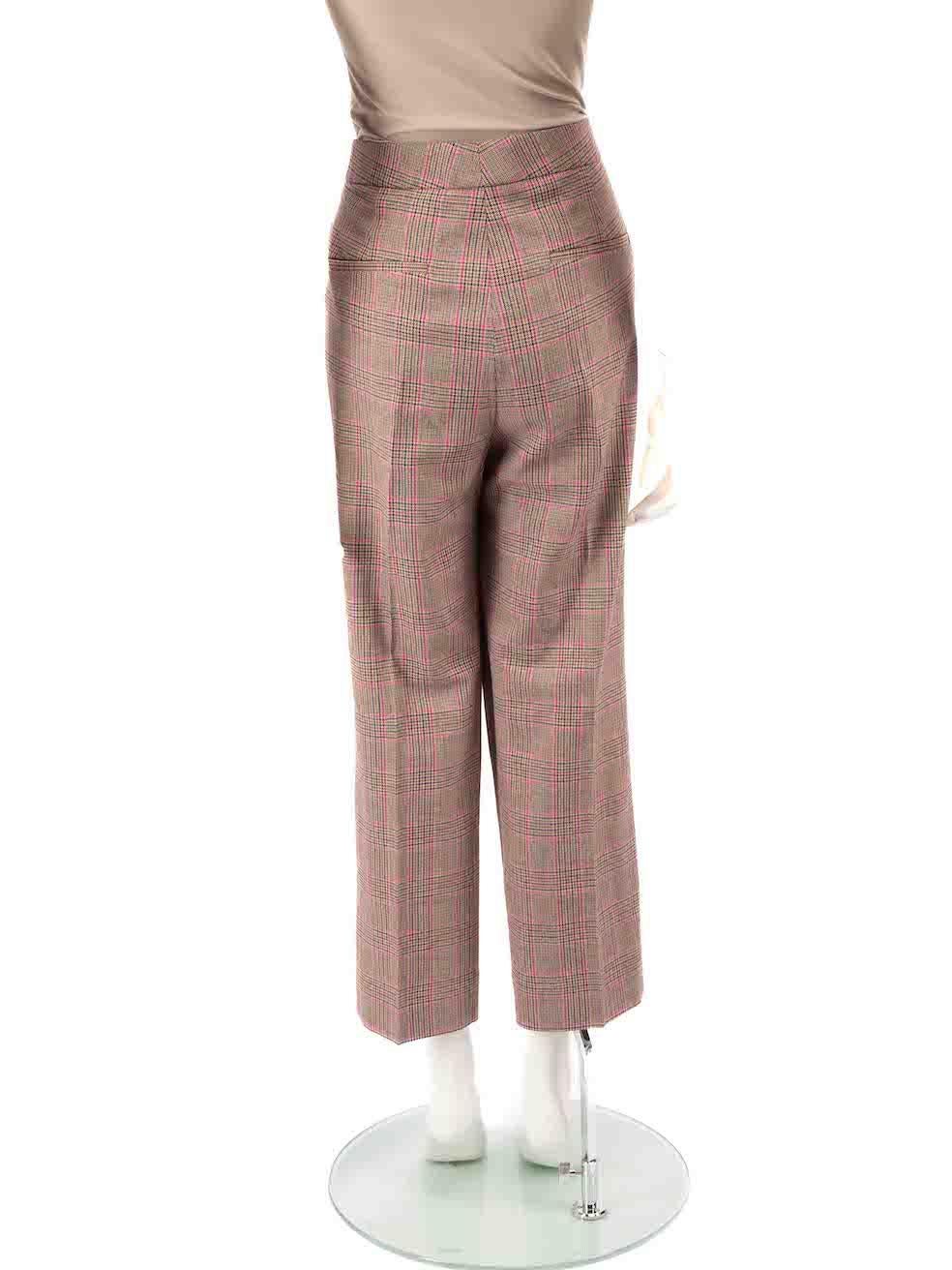 Marrone ME+EM Pantaloni con motivo tartan a nastro laterale taglia XXL in vendita
