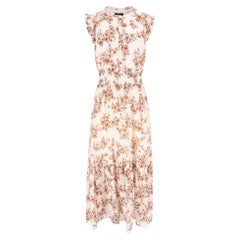 ME+EM Silk & Cotton Blend Floral Print Midi Dress