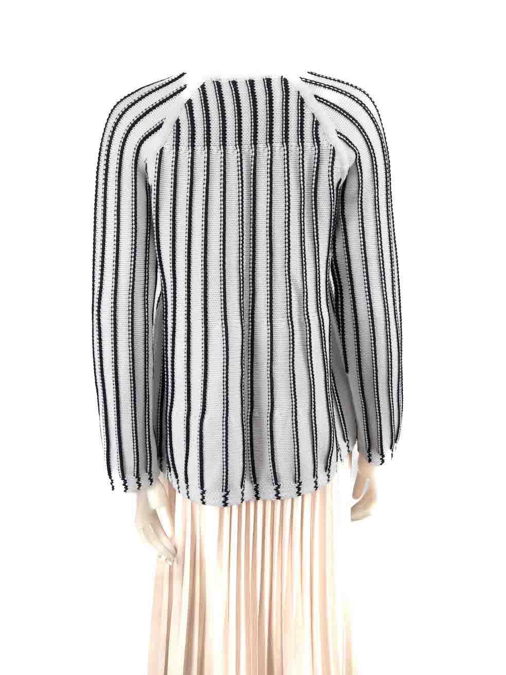 ME+EM White Striped Jumper Size M In New Condition For Sale In London, GB