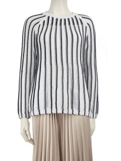 ME+EM White Striped Jumper Size M