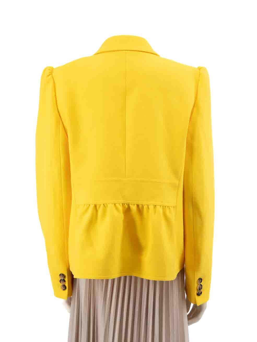 ME+EM Yellow Puffer Sleeve Blazer Size XXL In New Condition For Sale In London, GB