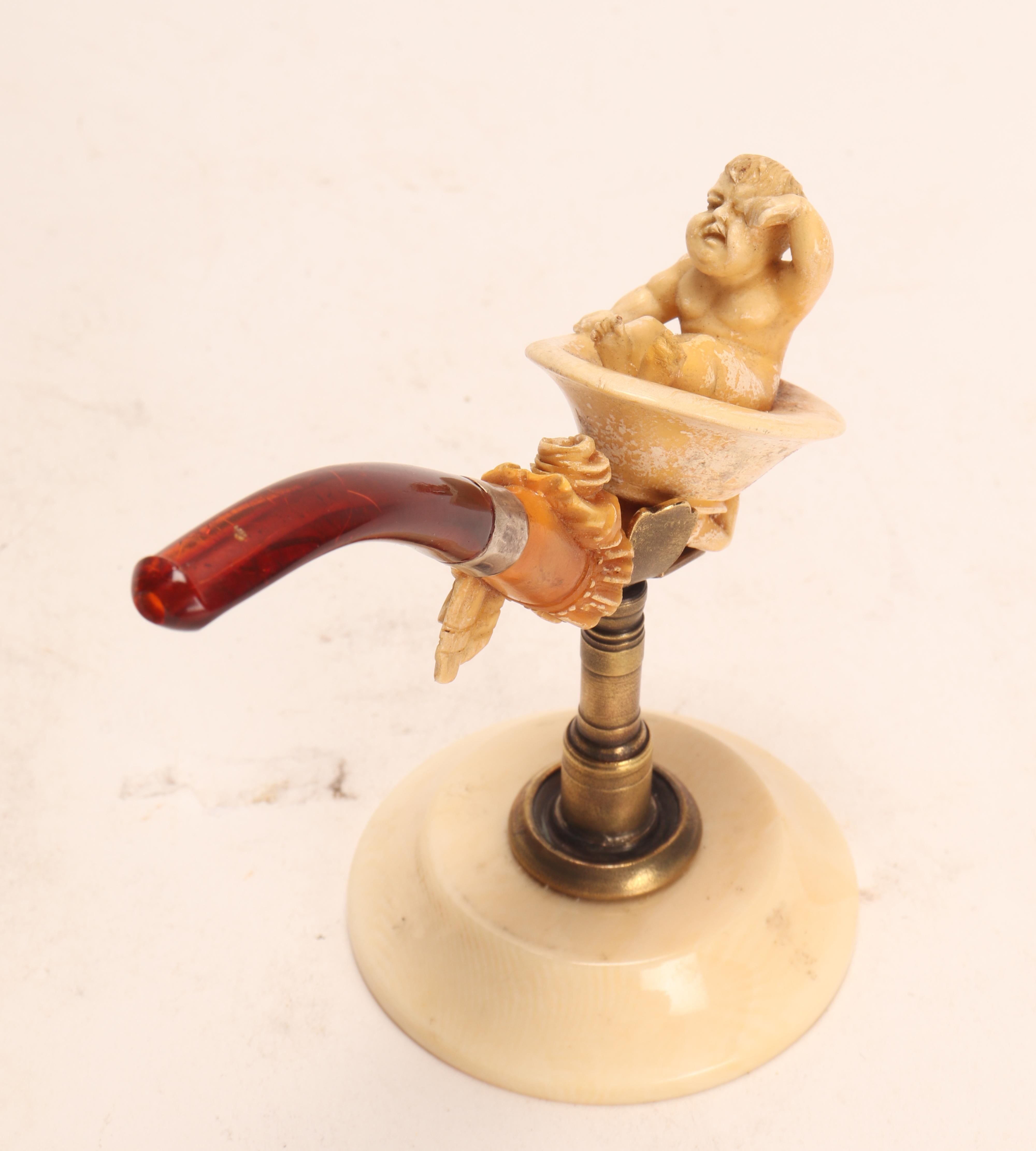 Meershaum Pipe with a Child, Vienna, 1880 In Good Condition For Sale In Milan, IT