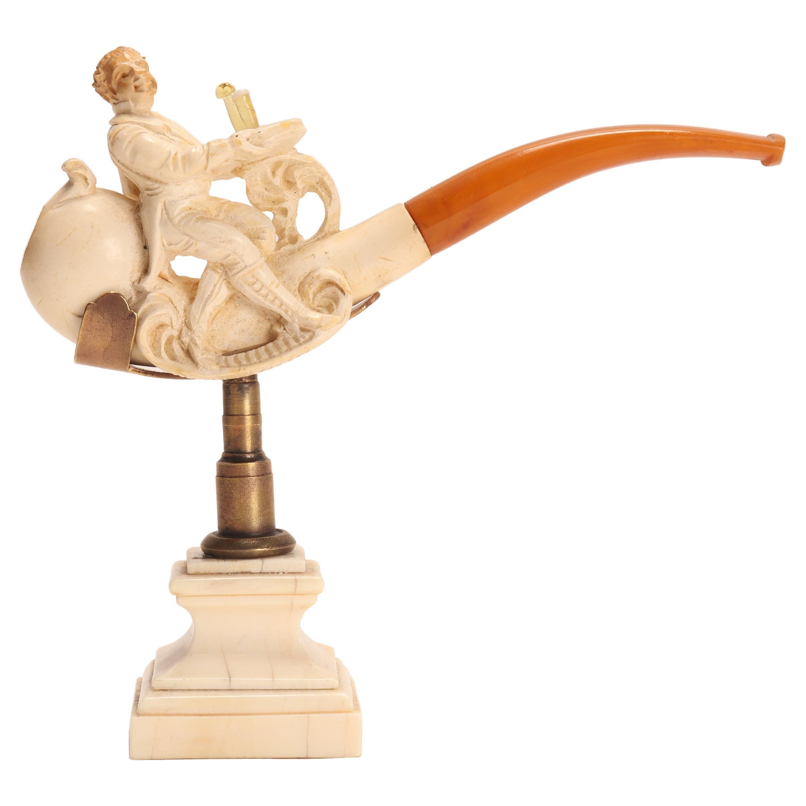 Meershaum Pipe with a Waiter with the Face of a Monkey, Vienna, 1880 For Sale