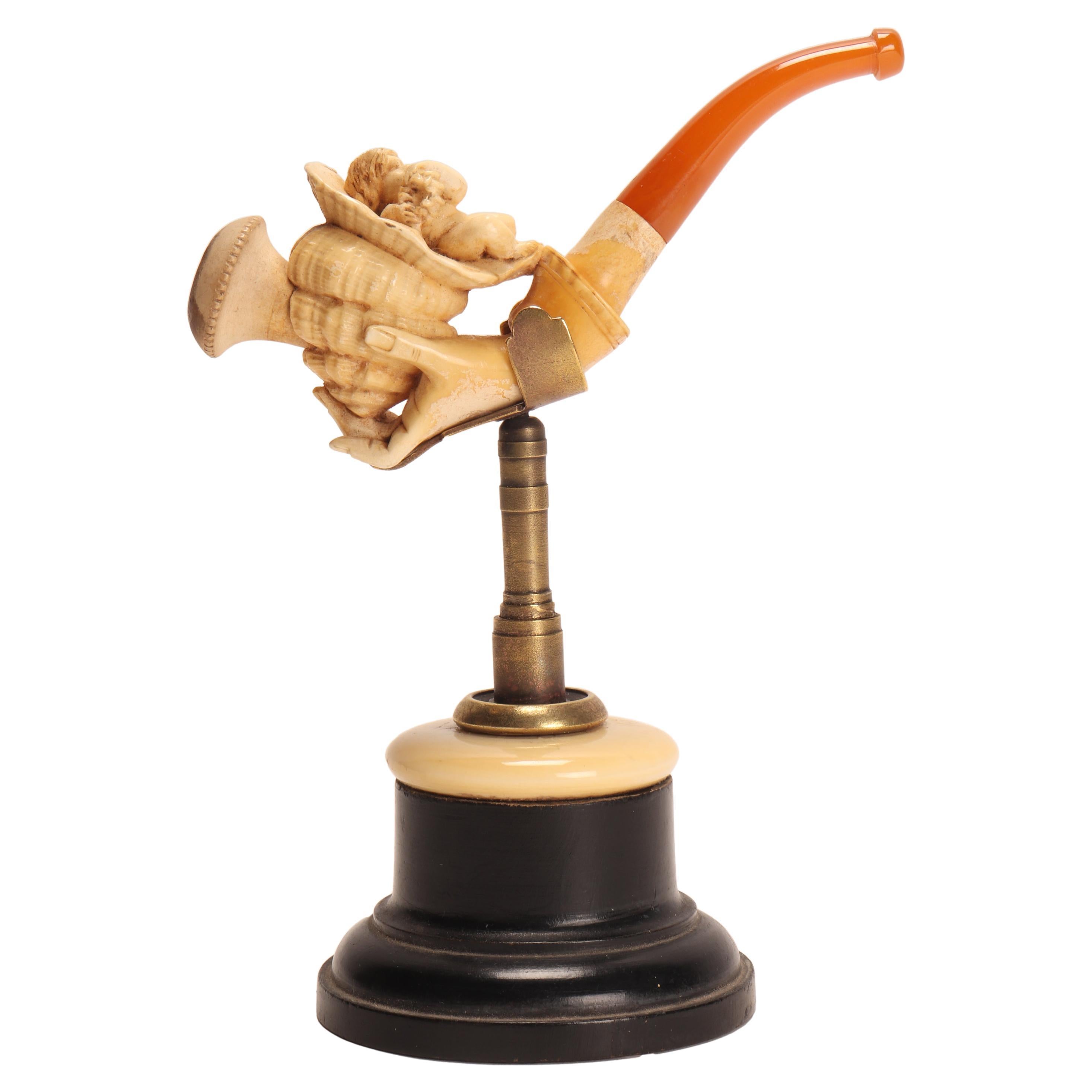 Meershaum Pipe with Cupid, Vienna, 1890 For Sale