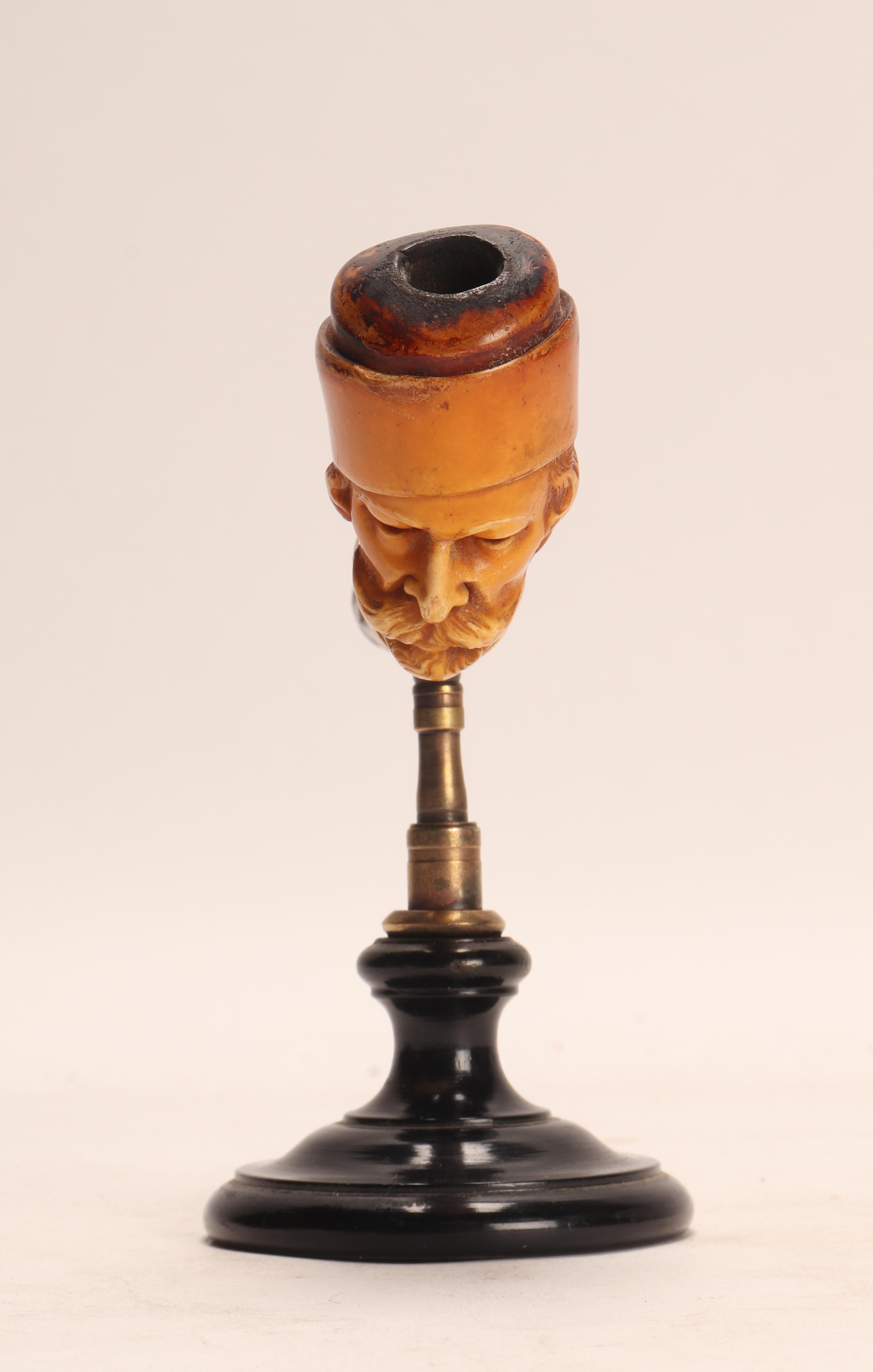 Austrian Meershaum Pipe with Garibaldi’s Head, Vienna 1890 For Sale