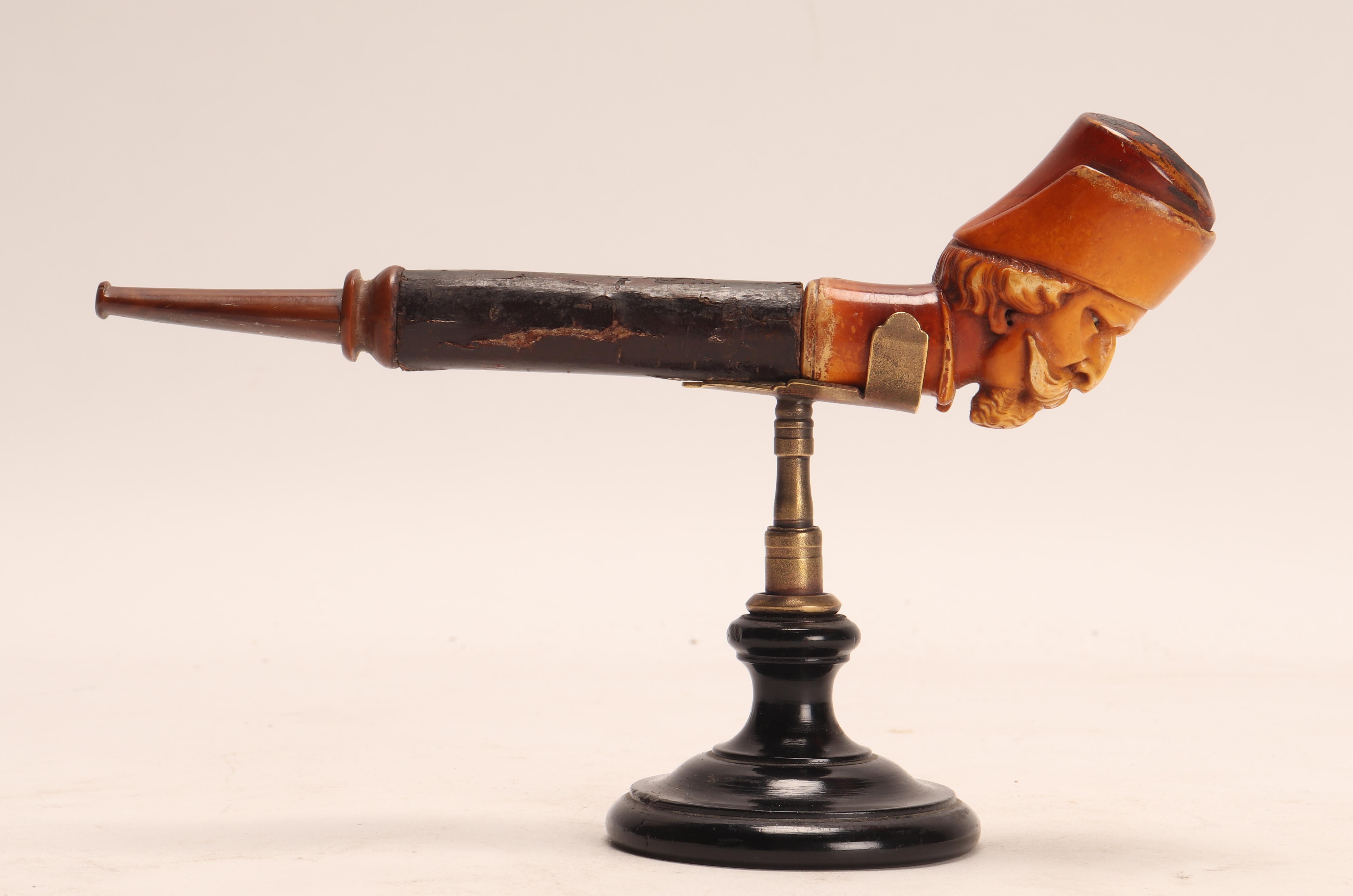 Meershaum Pipe with Garibaldi’s Head, Vienna 1890 In Good Condition For Sale In Milan, IT