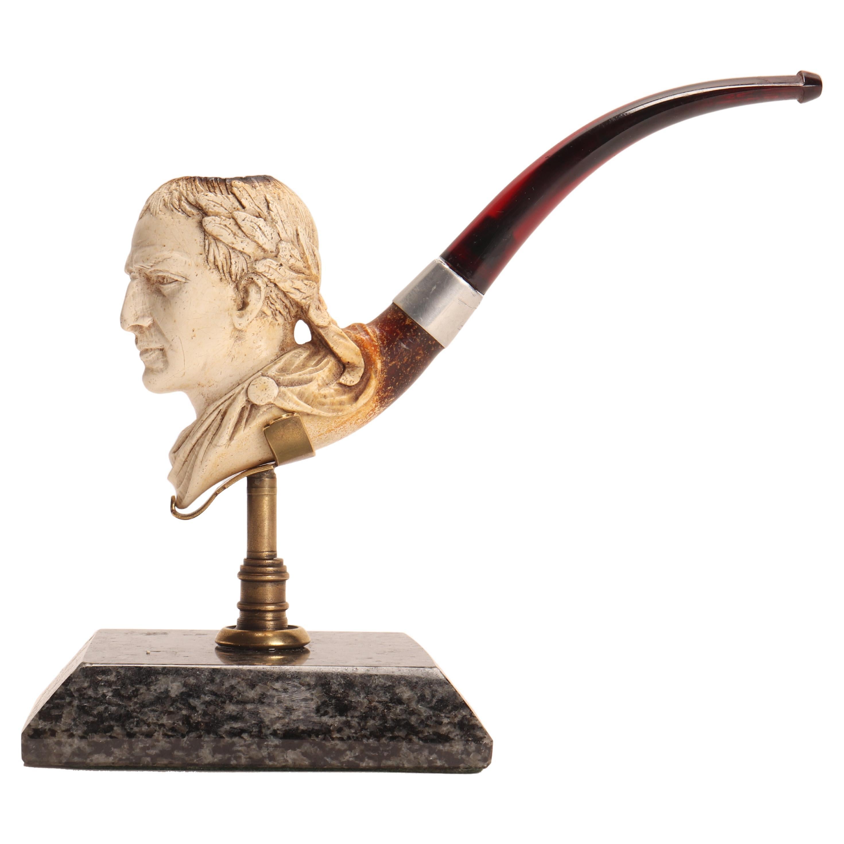Meershaum Pipe with the Head of Julius Caesar, Vienna 1880 For Sale