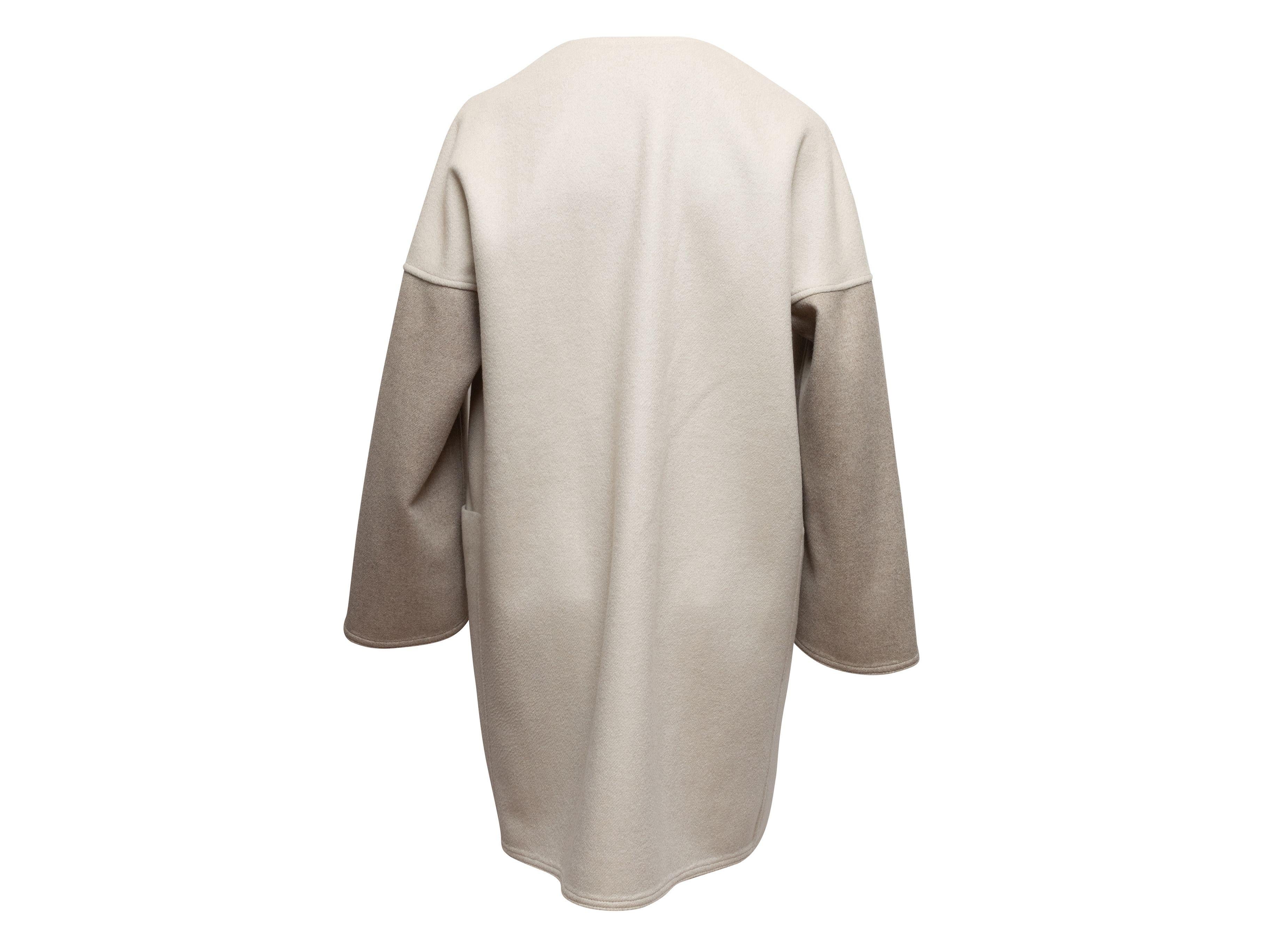 Meerstein Grey & Cream Reversible Cashmere & Sable Fur Coat 1