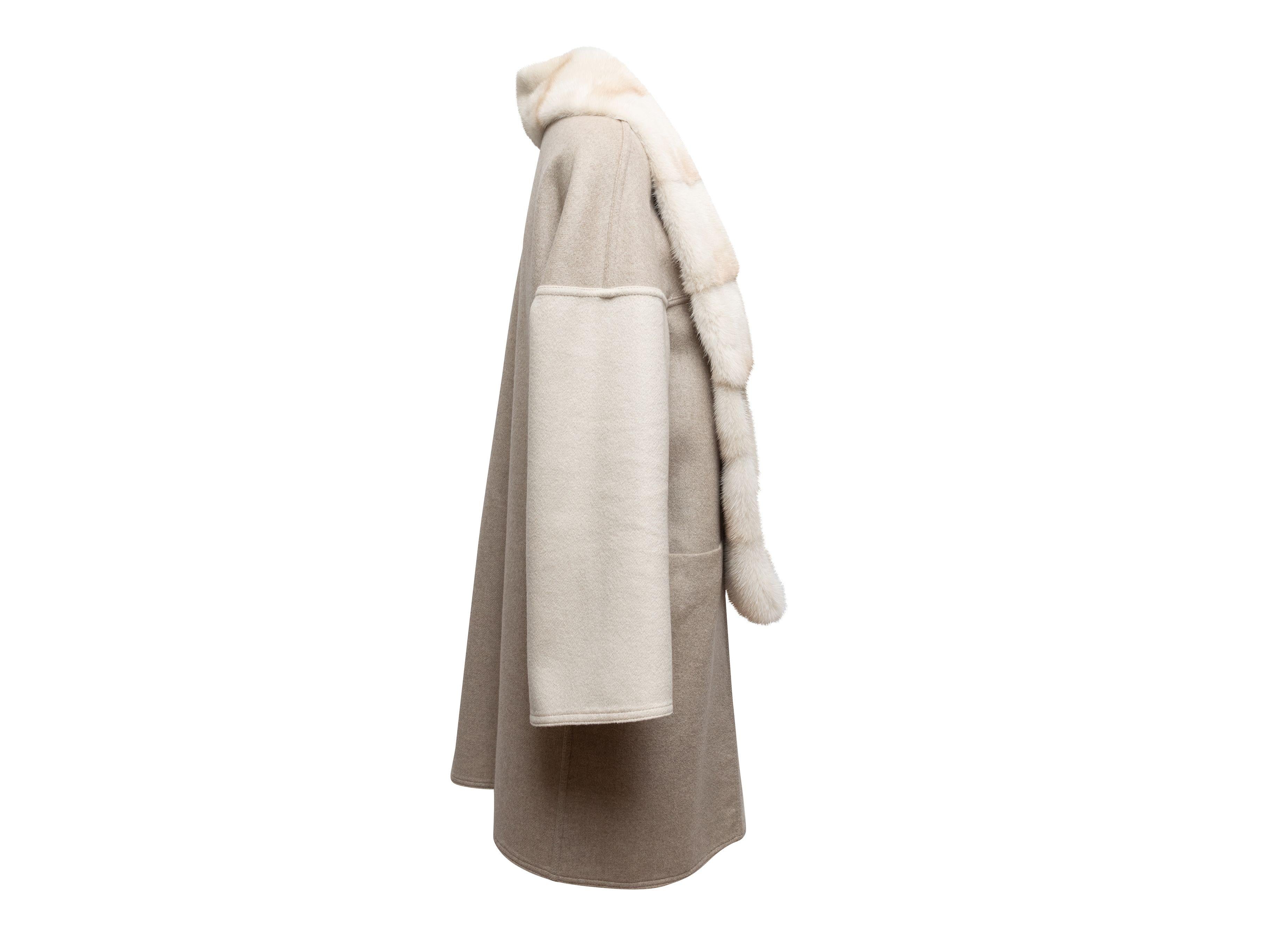 Meerstein Grey & Cream Reversible Cashmere & Sable Fur Coat 4