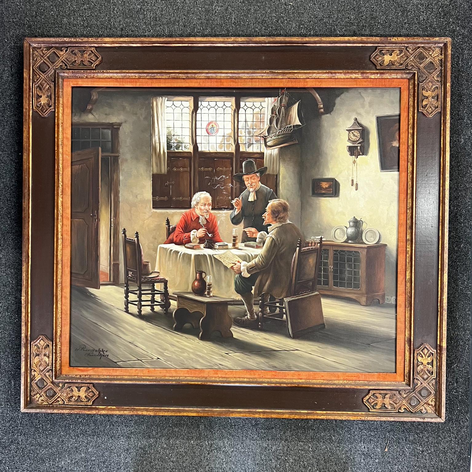 Art by Walther Purschke (1924)
Meeting Original Oil Painting on canvas
35.13 tall x 39 width x 1.25 depth, art 27 x 31
W. Purschke
Title: meeting
Original vintage condition
Refer to images please.