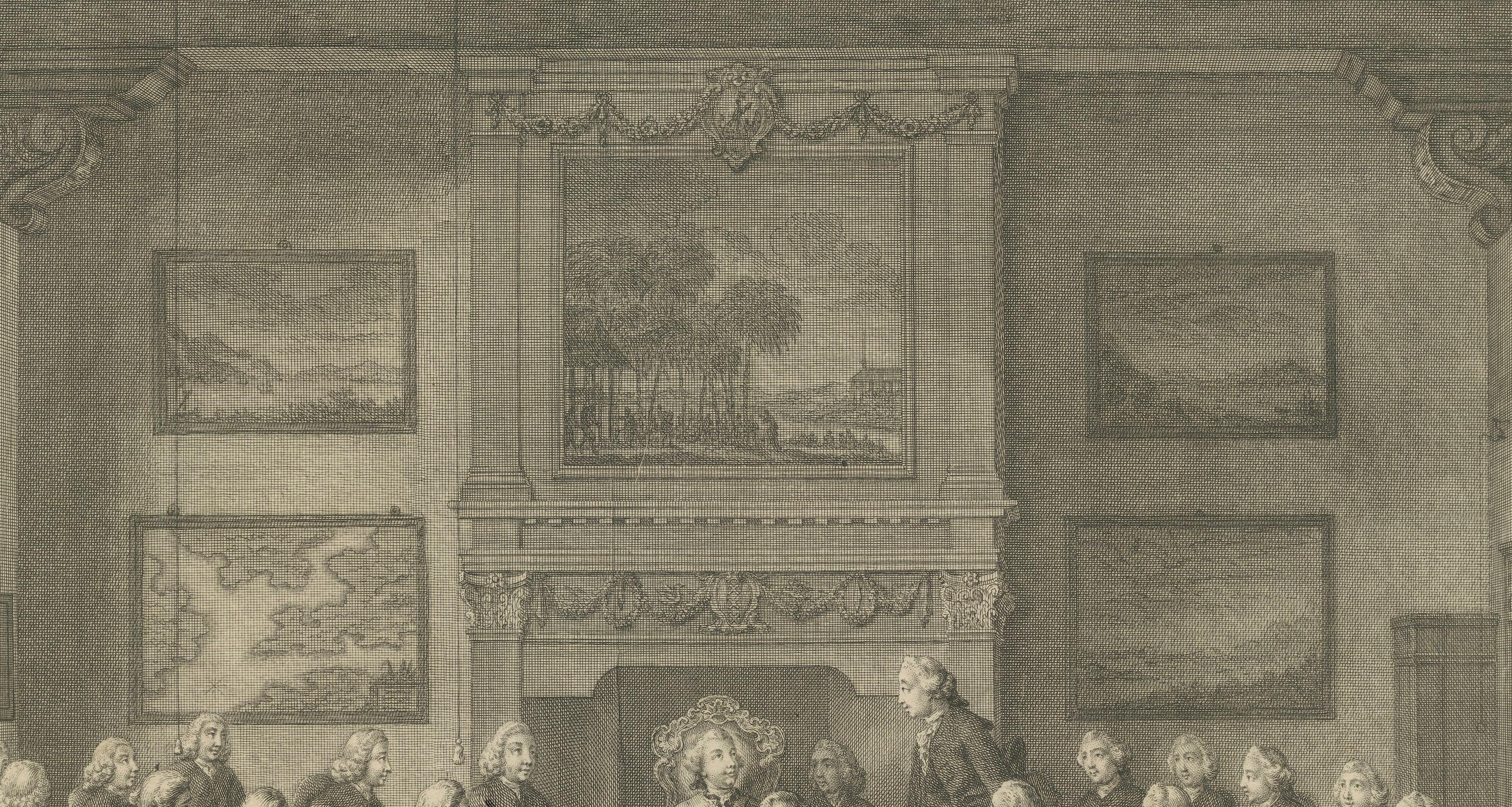 Treffen der VOC-Direktoren mit Prinz Wilhelm V., Amsterdam 1768 im Zustand „Gut“ im Angebot in Langweer, NL