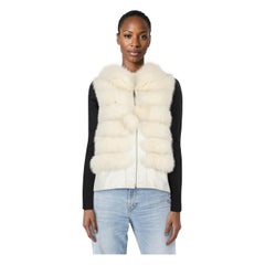 Mefi White Fur 
Leather Gilet Size S
