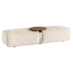 Meg Bench Carpanese Home Italia Bench with Metal Belt and Coffee Table