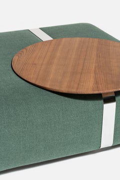 Meg C Carpanese Home Italia Ottoman Pouf with Coffee Table