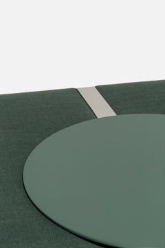 Meg C Carpanese Home Ottoman Pouf with Lacquered Coffee Table
