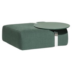 Meg C Carpanese Home Ottoman Pouf with Lacquered Coffee Table