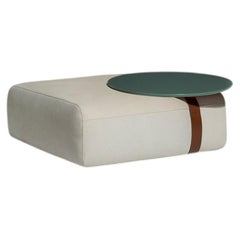 Meg C Light Carpanese Home Italia Ottoman Pouf with Coffee Table