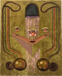 "Cinlorasux" Contemporary Still Life Acrylic Painting on Velvet, 2018