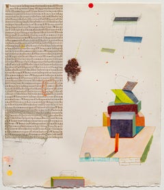 When You Wish Upon a Star, Collage of Text on Paper with Geometric Shapes