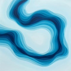 Carved By Glacial Waters-original abstract waterscape painting-contemporary Art