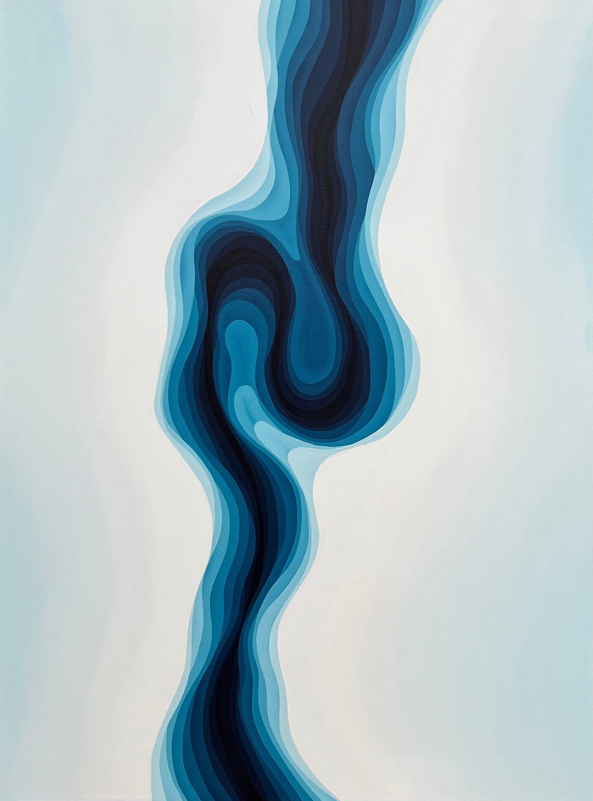 Sublime Depths - quadro astratto originale con paesaggio acquatico - Arte contemporanea - Painting di Meg O'Hara