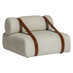 Meg P Light Carpanese Home Italia Armchair with Leather Belts