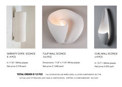 MEG - SPECIAL ORDER  - 12 WALL SCONCES ( 6 x Tulip, 4 x Curl, 4 x Serenity Sofie