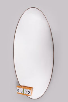 Mega Large Italian Oval Mirror in the Style of Gio Ponti from the 1950s
