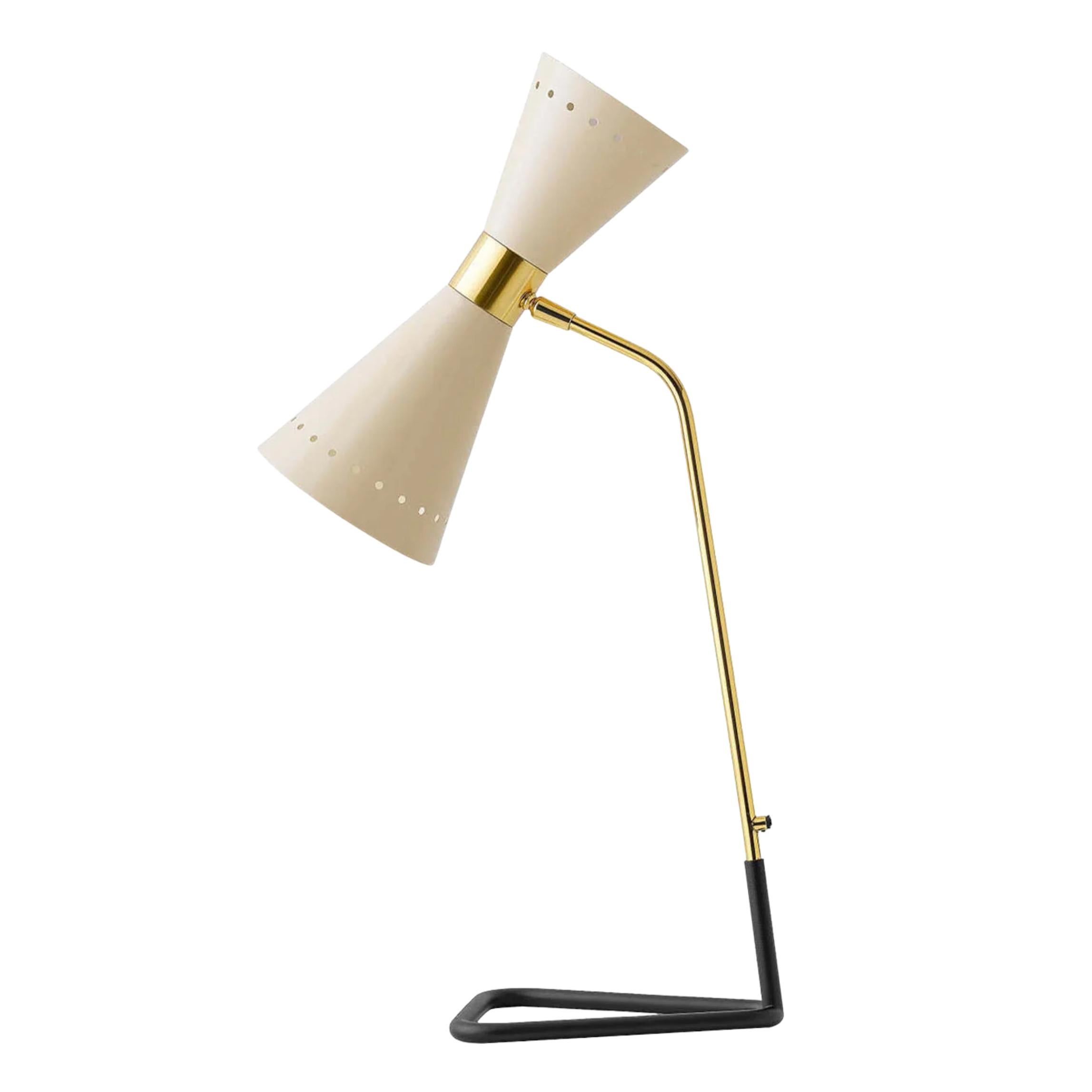 Lampe de table en métal noir brillant 'Megafono' pour Stilnovo en vente 2