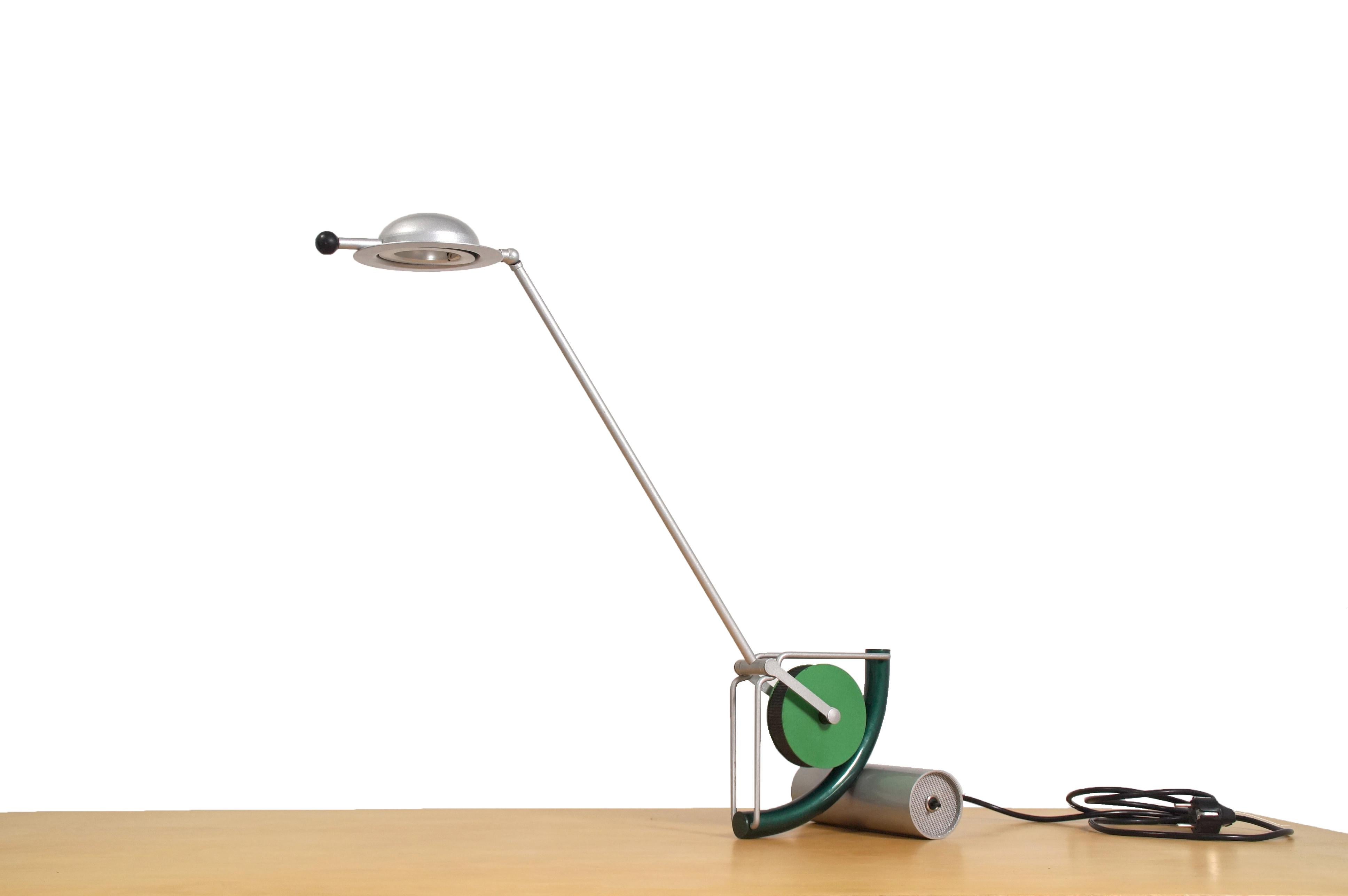 Rare Giddon desk lamp, designed by Martine Bedin in 1985.

A wonderful example of the postmodern lighting is this overly rare Gideon lamp. It is manufactured by Italian Manufacturer Megalit in 1985.

The design shows various of Martine Bedin‘s