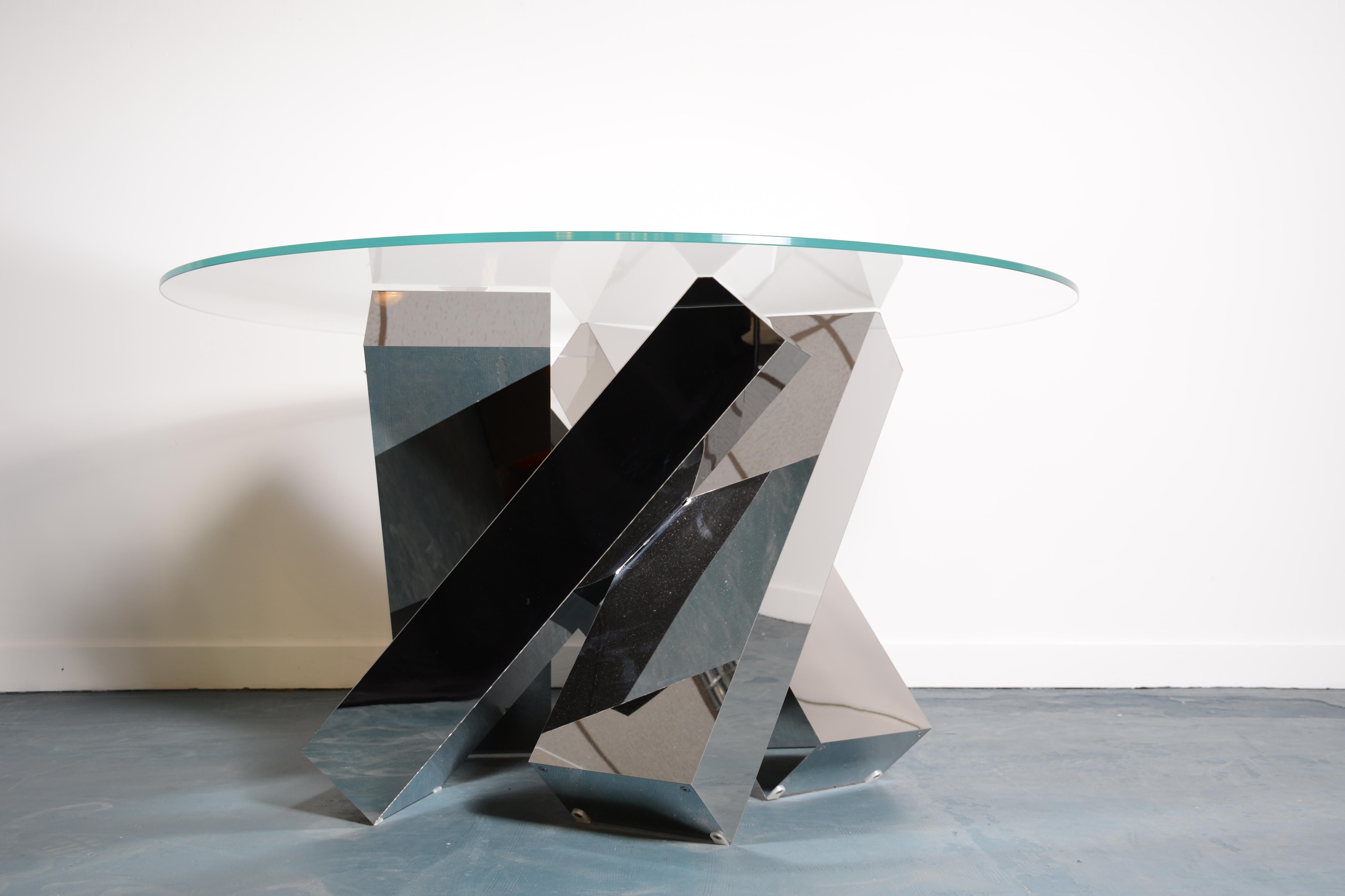 Contemporary Megalith Table, Round Edition by Duffy London For Sale
