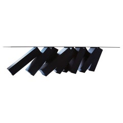 Megalith Dining Table in Black Steel by Duffy London
