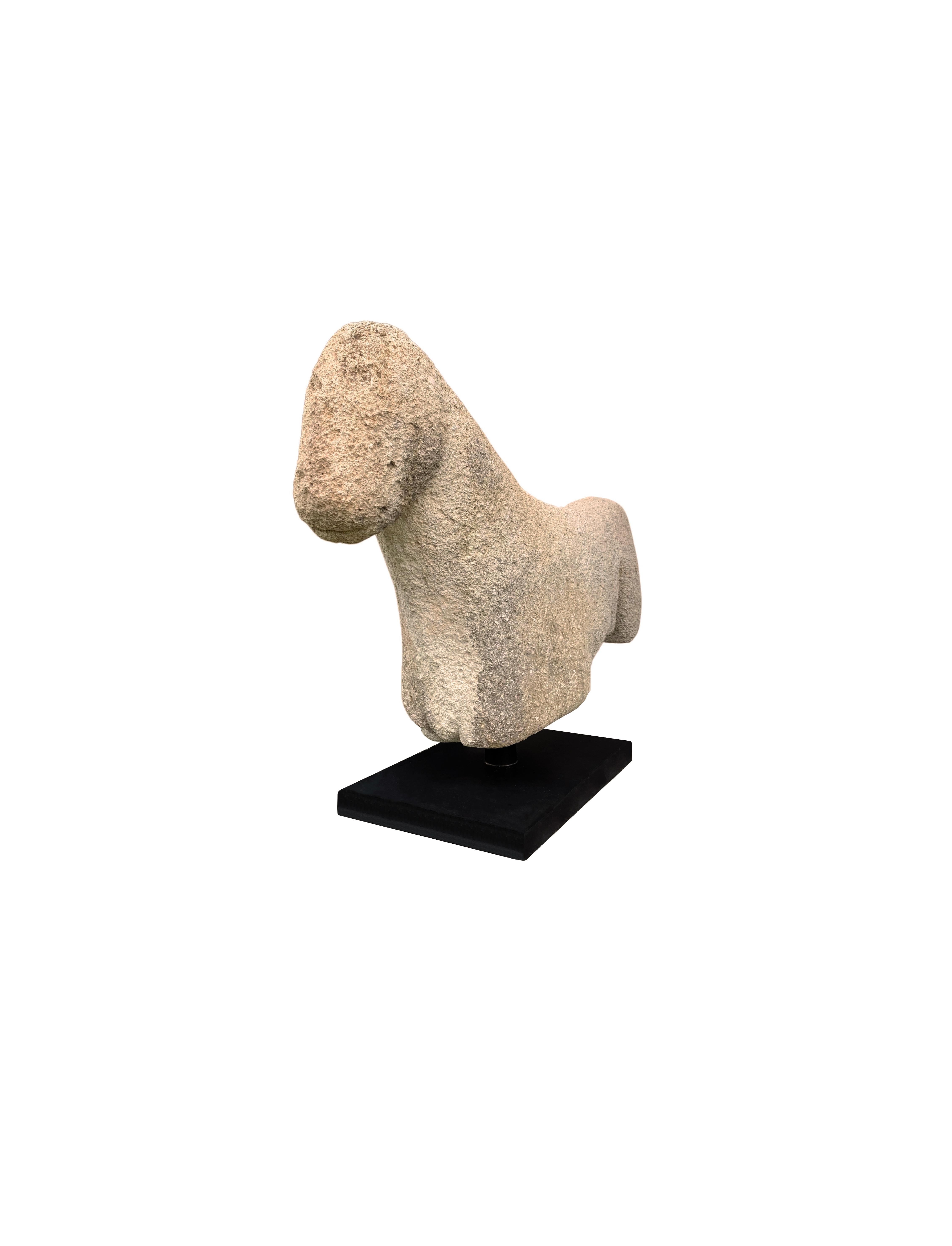Indonesian Megalithic Stone Chicken Statue from Sumba Island, Indonesia, c. 1500 For Sale