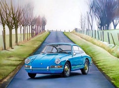 "1964 Porsche 911" Original Oil Painting 18"x24"