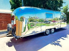 "Airstream 1962" Original Oil Painting 18 in x 24 in