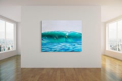 "Big Wave Dungeons South Africa" 2020 Original Oil Painting 72"x56"