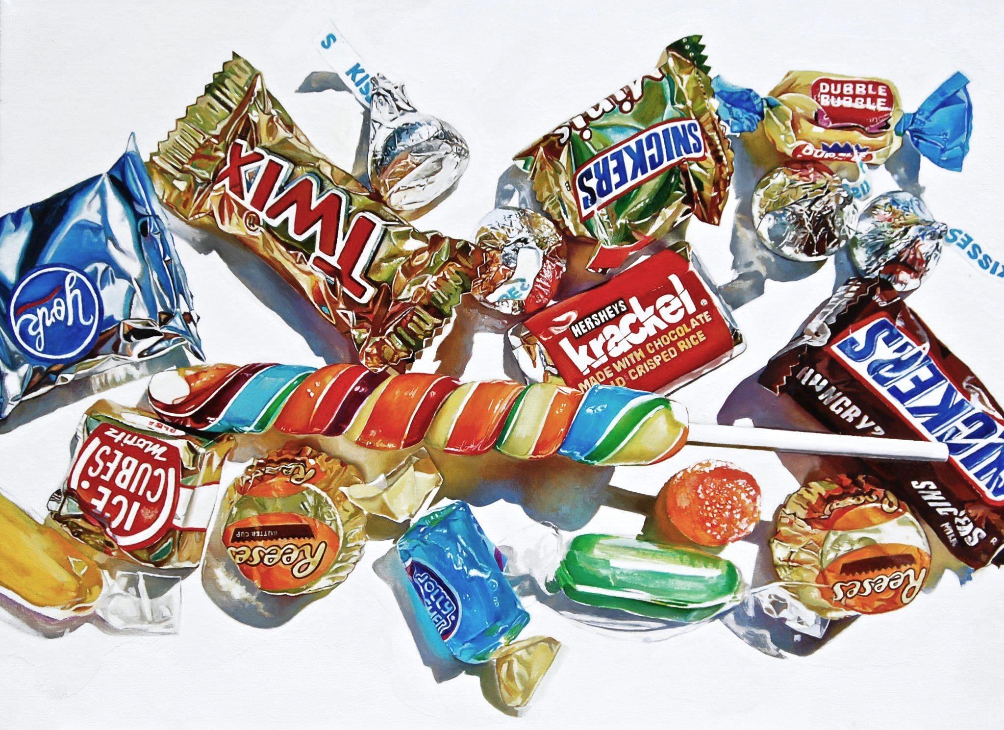 "Ölgemälde "Süßigkeitenvorrat