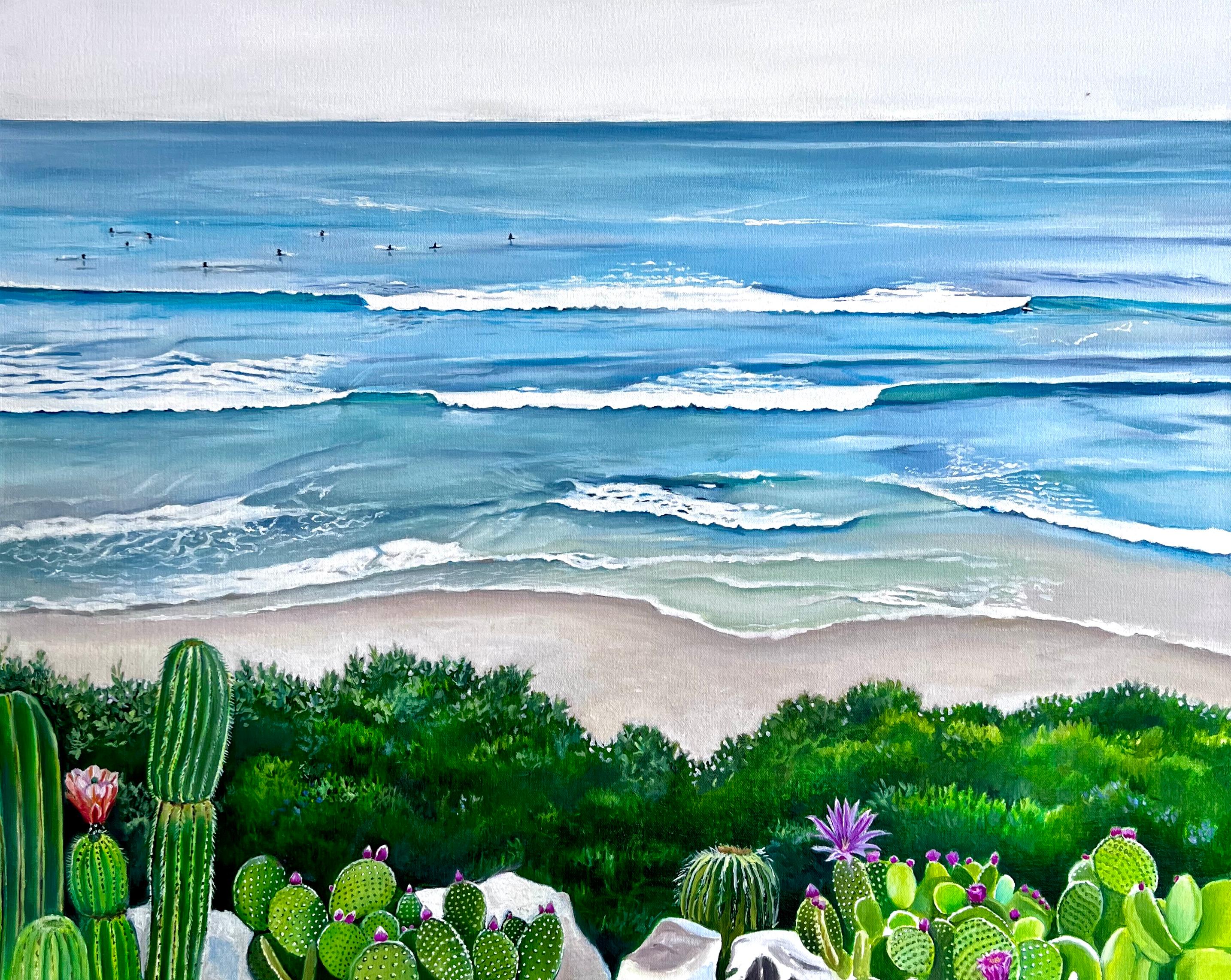 "Cardiff am Meer" Ölgemälde