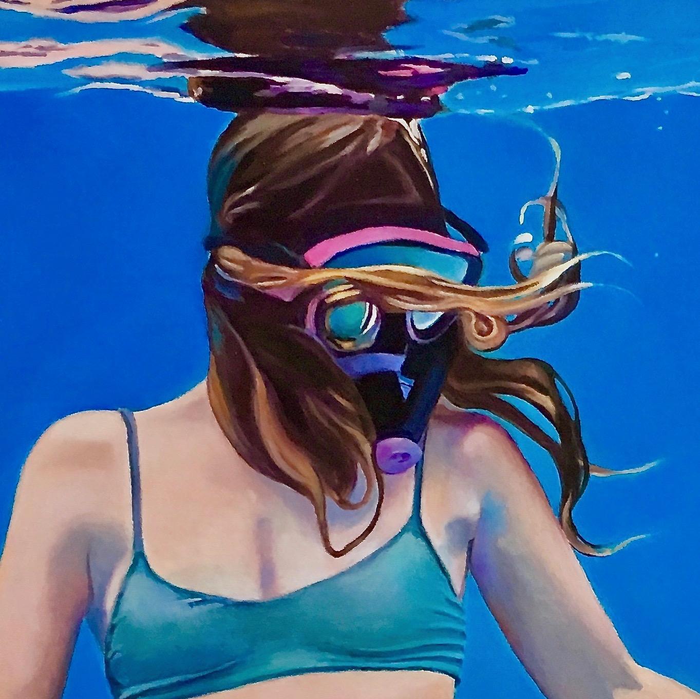 Un dipinto a olio originale della realista contemporanea Megan Eisenberg. Realizzato con colori a olio di alta qualità su un pannello di legno duro di pino cullato da 3/4