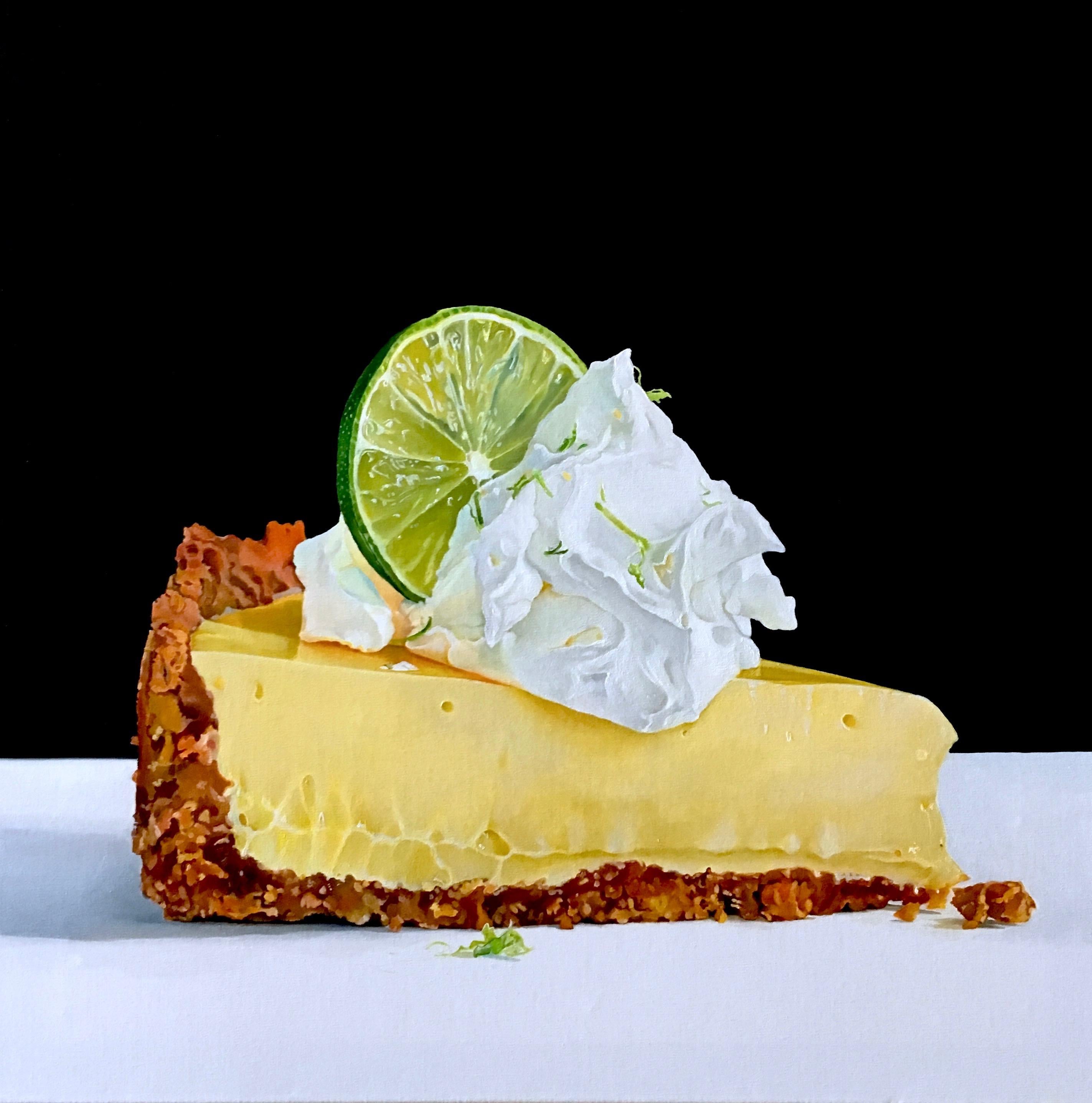 Megan Eisenberg Still-Life Painting - "Key Lime Pie" Original Oil Painting 20 in x 20 in