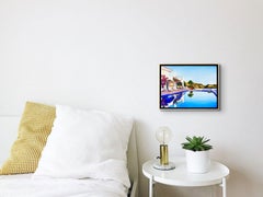 "Luce a bordo piscina" 2023 Pittura a olio originale 12 "x16"