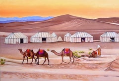 "Sahara Camp" Original Oil Painting 36"x48"