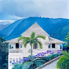 "Strawberry Hill Jamaica" Original Oil Painting 12"x12"