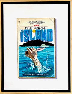 « The Island Vintage Paperback » 2020 Peinture à l'huile originale 12"x16"