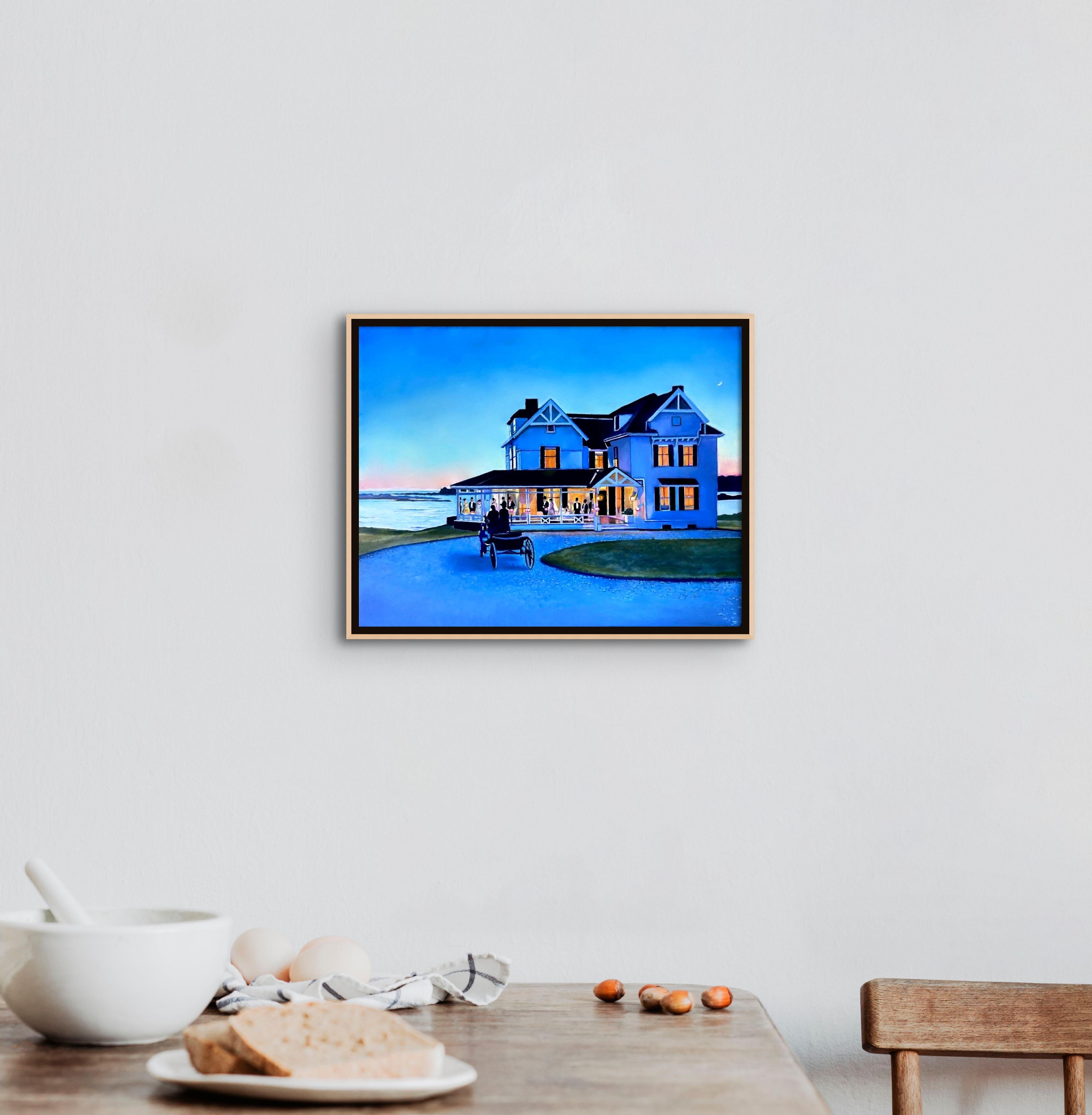 « The Ledges, Newport R.I. ». Peinture à l'huile originale 11 