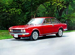 "Vinatge Fiat" Original Ölgemälde