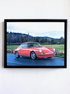 "Vintage Porsche 911" 2023 Original Oil Painting 12"x16"