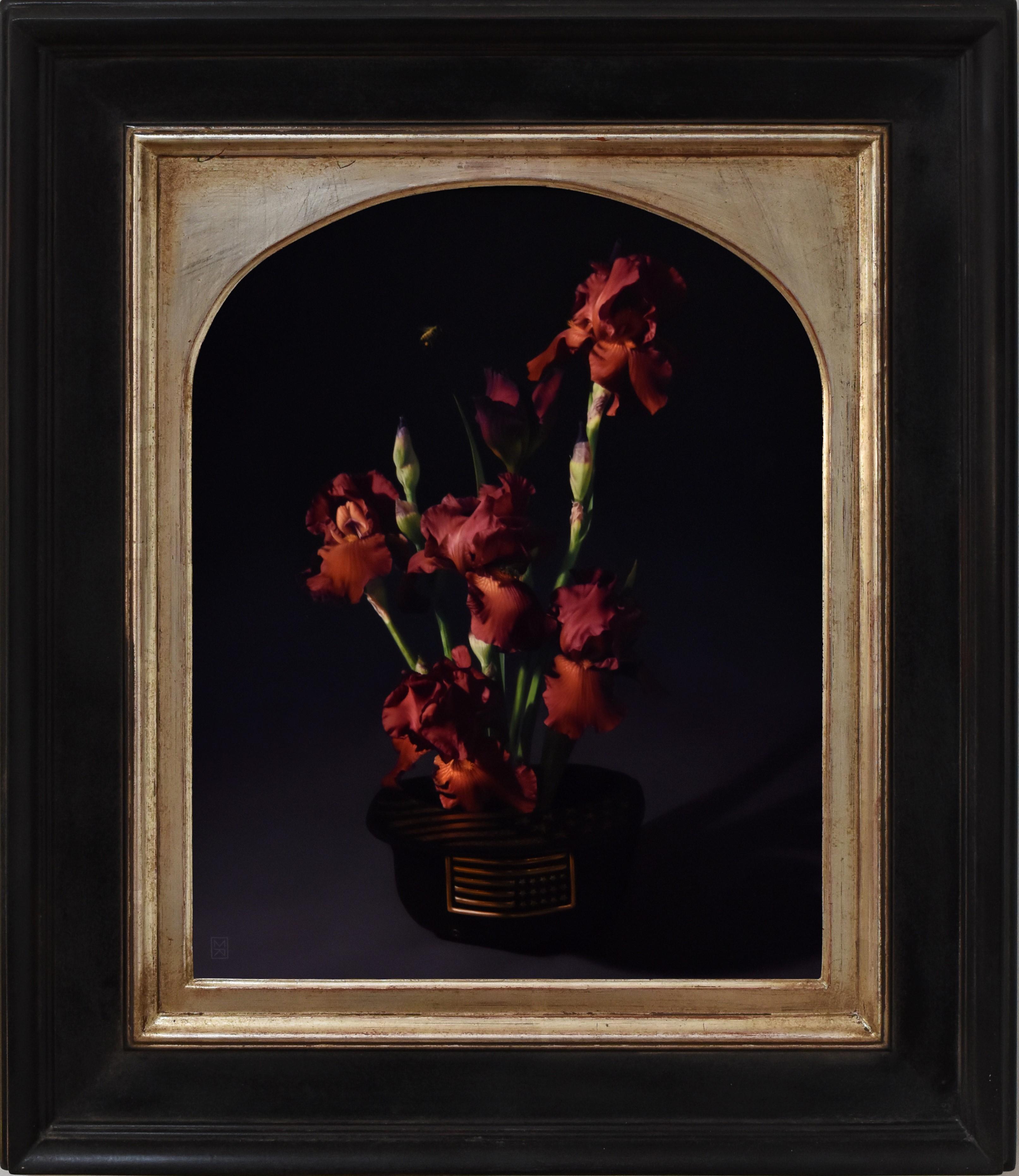 "Fiori con vaso 5" (2024), ritratto originale a olio di Megan Elizabeth Read