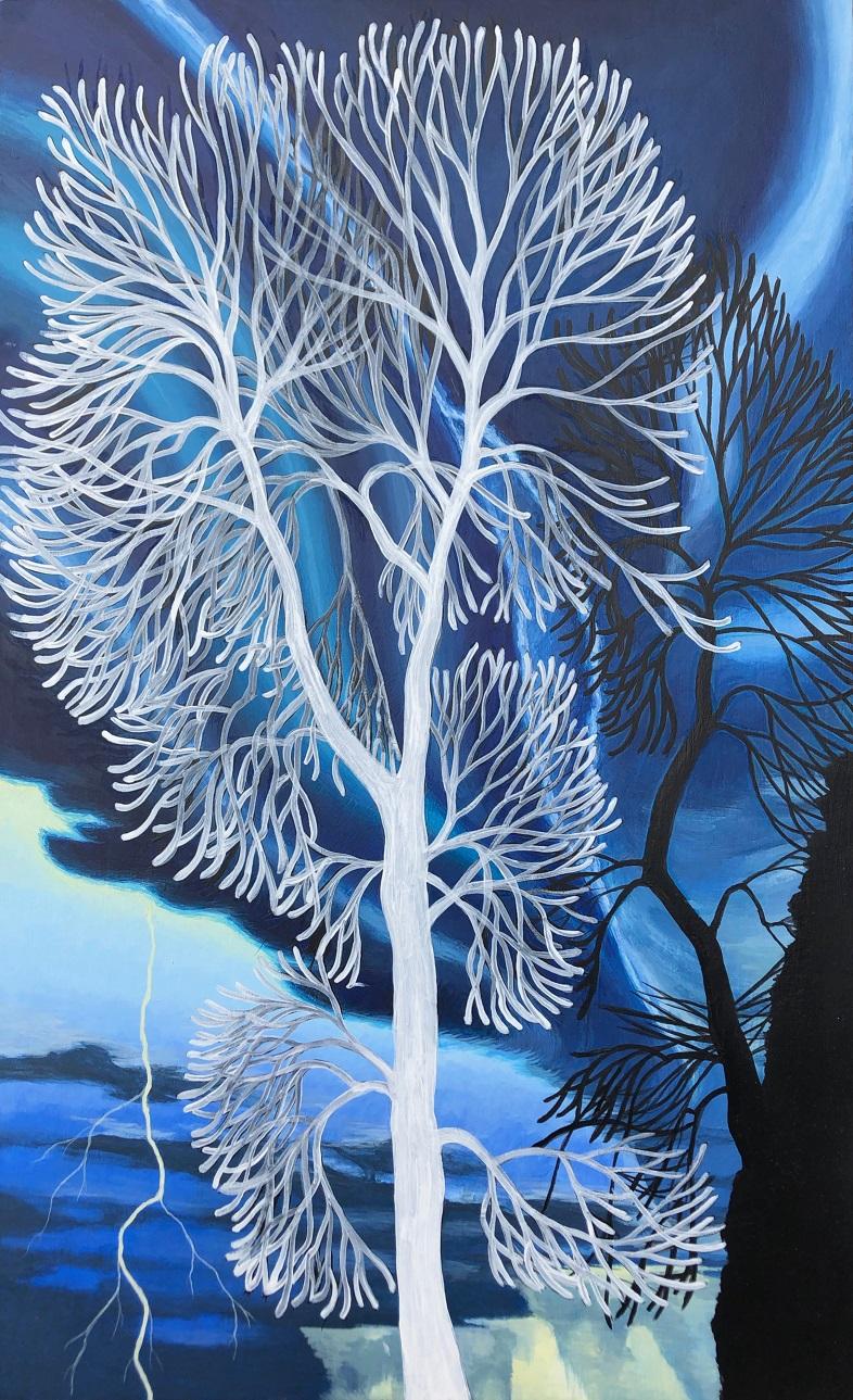 Megan Frazer Still-Life Painting - Ghost Tree